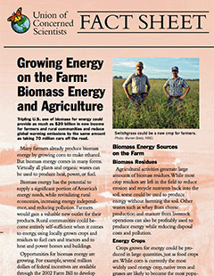 Cover of Growing Energy on the Farm fact sheet