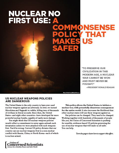 Cover of the Nuclear No First Use Policy Activist Resource