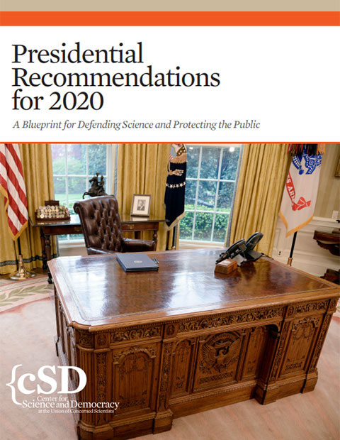 Cover of UCS report, Presidential Recommendations for 2020