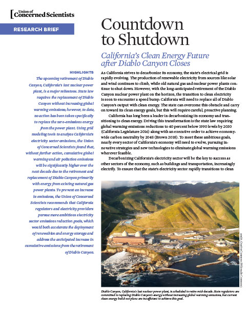 Cover of Diablo Canyon fact sheet