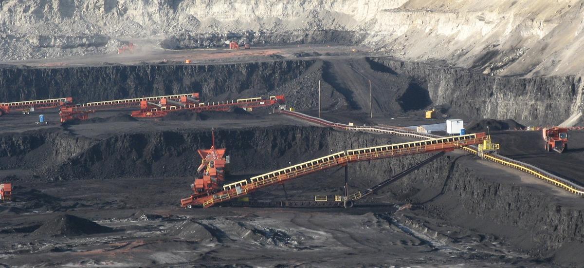 A strip mine in Wyoming.