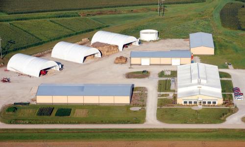 Buildings at Iowa State University's Biocentury Research Farm