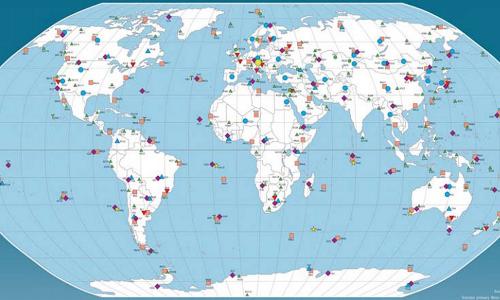 Map of Comprehensive Test Ban Treaty monitoring system