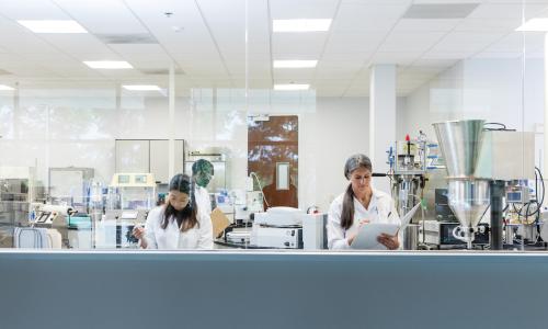 Scientists working in a lab