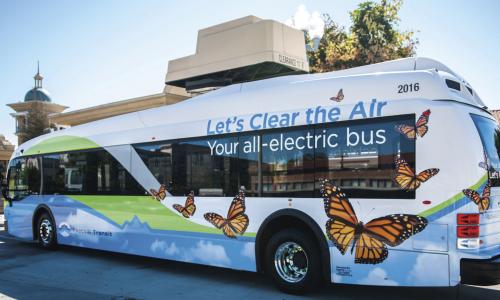 Electric bus in California